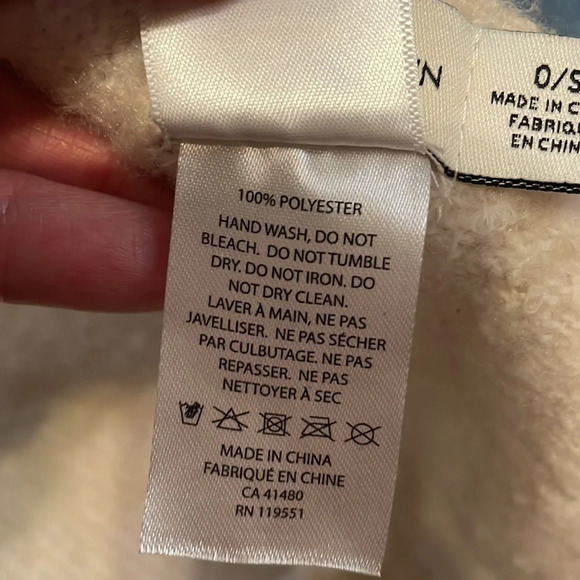 Gentle Fawn women’s scarf cream pink color block stripe polyester soft warm - Picture 3 of 4